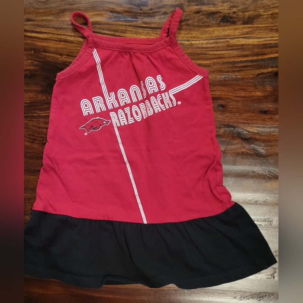 COLLOSEUM ARKANSAS RAZORBACKS LITTLE GIRL'S DRESS SZ TODDLER 3T.  EXCELLENT COND